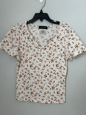 Cute short sleeve crop top